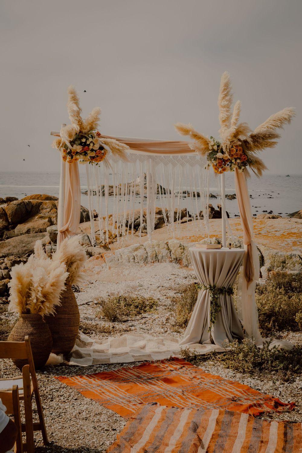 Ceremony arch by the sea
