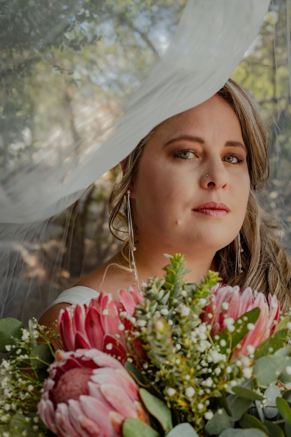 Bride portrait with bouquet